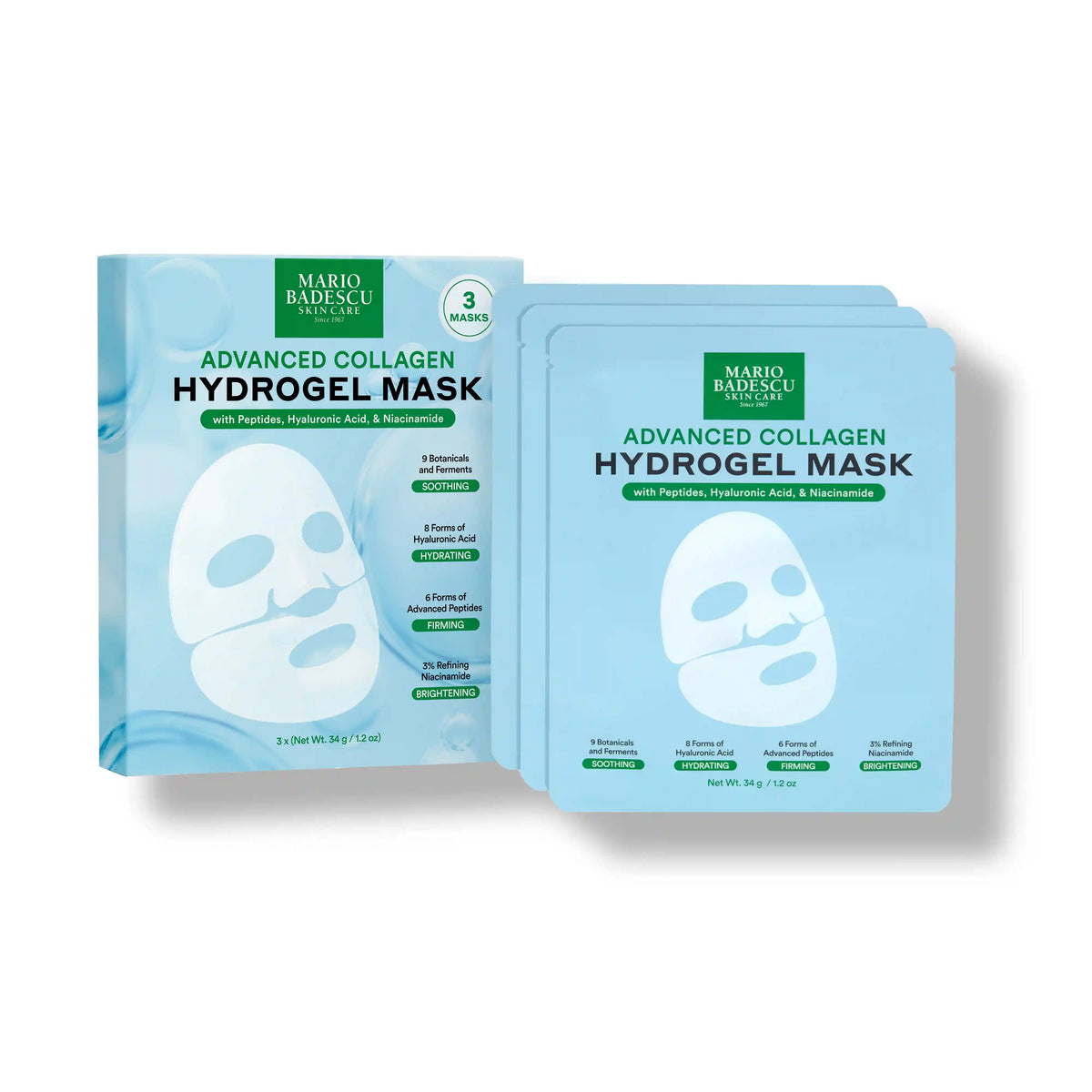 Advanced Collagen Hydrogel Mask with Peptides, Hyaluronic Acid & Niacinamide